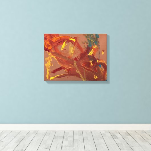 Origineel acryl schilderij afgedrukt als canvas afdruk (Insitu (Houten vloer))