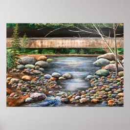 Origineel Acryl Schilderij Poster De Beek