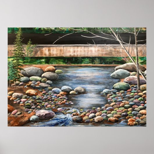 Origineel Acryl Schilderij Poster De Beek (Voorkant)