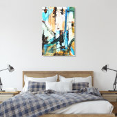 Origineel acrylschilderij gewikkeld op doek canvas afdruk (Insitu (Slaapkamer))