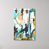 Origineel acrylschilderij gewikkeld op doek canvas afdruk (Voorkant)