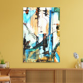 Origineel acrylschilderij gewikkeld op doek canvas afdruk (Insitu (Woonkamer))