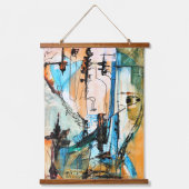 Origineel acrylschilderij hangend wandkleed (Voorkant)