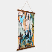 Origineel acrylschilderij hangend wandkleed (Gebogen)