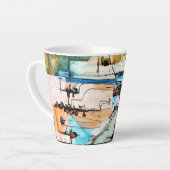 Origineel acrylschilderij latte mok (Linkerhoek)