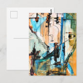 Origineel acrylschilderij op briefkaart (Voorkant / Achterkant)