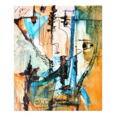 Origineel acrylschilderij op foto afdruk (Voorkant)