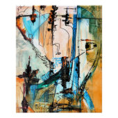 Origineel acrylschilderij op glanzend Poster (Voorkant)