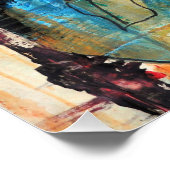 Origineel acrylschilderij op glanzend Poster (Hoek)