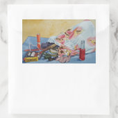 origineel afbeelding met stilstand van de vintage rechthoekige sticker (Tas)
