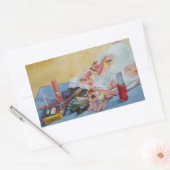 origineel afbeelding met stilstand van de vintage rechthoekige sticker (Envelop)