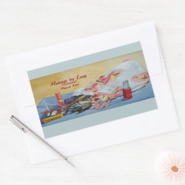 origineel afbeelding met stilstand van de vintage  rechthoekige sticker