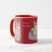 Origineel afbeelding van mooie akita dog mok (Voorkant links)