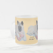 Origineel afbeelding van zeer schattig hondje matglas koffiemok (Voorkant links)