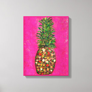 Origineel ananas schilderij op canvas