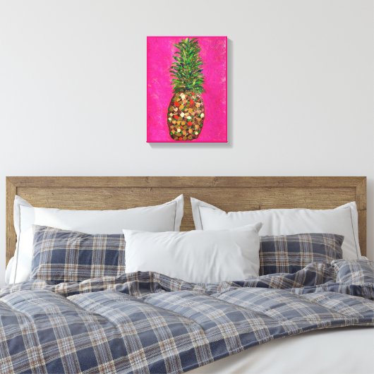 Origineel ananas schilderij op canvas (Insitu (Slaapkamer))