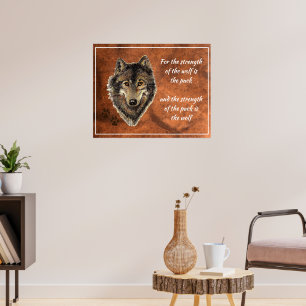 Origineel Aquarel Wolf & Roedel Citaat Poster