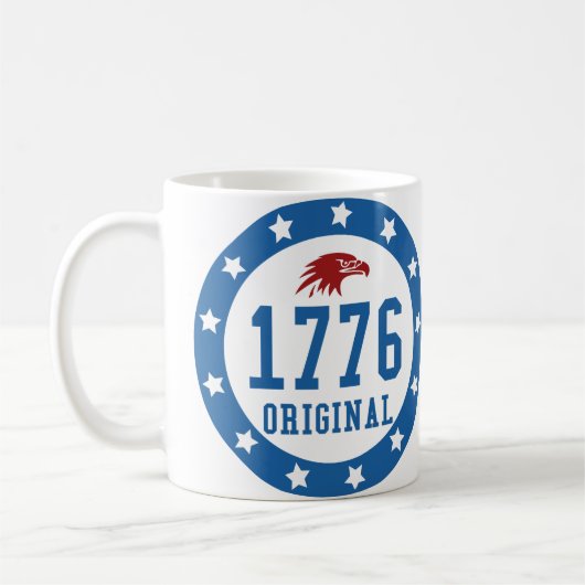 Origineel Badge 4 juli 1776 Koffiemok (Links)