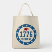 Origineel Badge 4 juli 1776 Tote Bag (Achterkant)