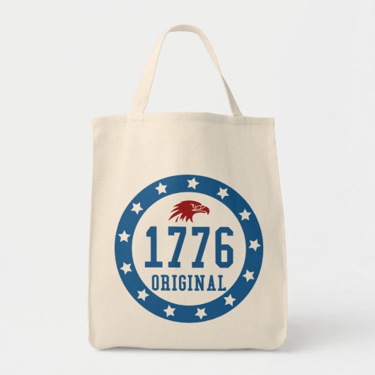 Origineel Badge 4 juli 1776 Tote Bag (Voorkant)