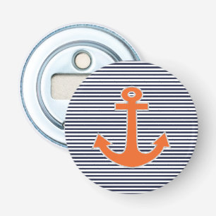 Origineel borduurwerk voor anchor kapitein Nautica Button Flesopener