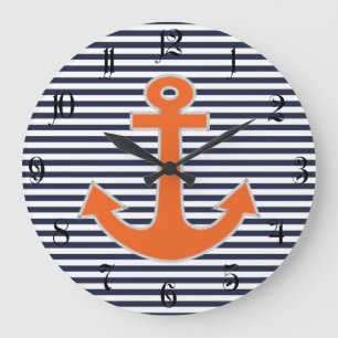 Origineel borduurwerk voor anchor kapitein Nautica Grote Klok