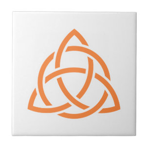 Origineel Celtic Triquetra Knot oranje pictogram Tegeltje