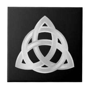Origineel Celtic Triquetra Knot Silver icon Tegeltje