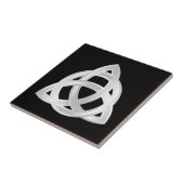 Origineel Celtic Triquetra Knot Silver icon Tegeltje (Zijkant)
