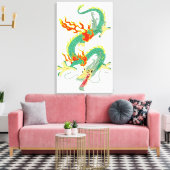 Origineel Chinees Drakencanvas Canvas Afdruk (Insitu (Woonkamer))