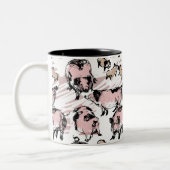 Origineel Chinees varkensjaar Zodiac Geboorte Mono Tweekleurige Koffiemok (Links)