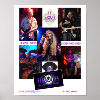 ORIGINEEL DE 11E UUR CLASSIC ROCK BAND PROMO PIC POSTER