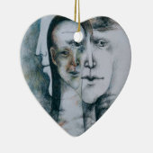 Origineel digitaal fijn surrealisme keramisch ornament (Rechts)