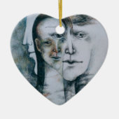 Origineel digitaal fijn surrealisme keramisch ornament (Voorkant)