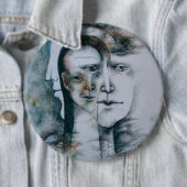 Origineel digitaal fijn surrealisme ronde button 6,0 cm (In situ)