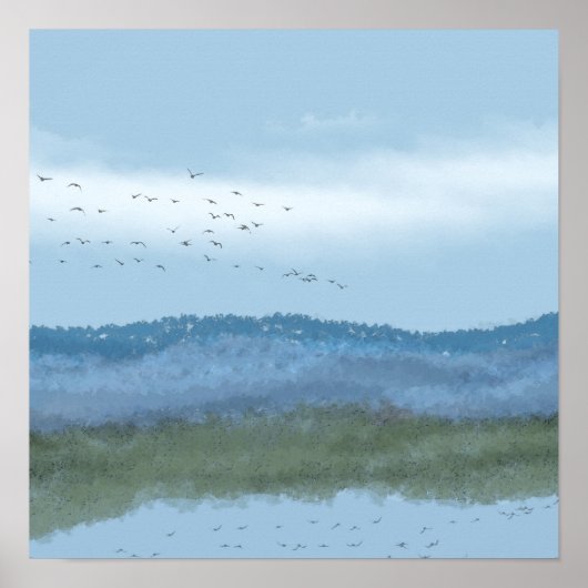 origineel digitaal kunstmeer en bergen 2 van 2 poster (Voorkant)