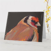 Origineel digitaal schilderij van een goudvink kaart (Gele Bloem)