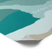 Origineel digitaal schilderij van Sunset Wave Poster (Hoek)