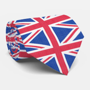 Origineel dwars-steekontwerp Union Jack Stropdas