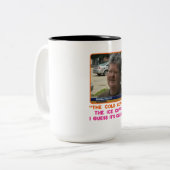 Origineel Faust Design in een BIG mok. Tweekleurige Koffiemok (Voorkant links)