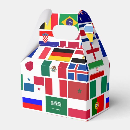 Origineel FOOTBALL SOCCER TEAM FLAGS 2018 patroon Bedankdoosjes (Voorkant Zijde)