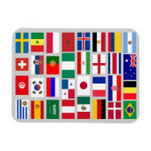 Origineel FOOTBALL SOCCER TEAM FLAGS 2018 patroon Magneet (Horizontaal)