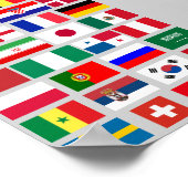 Origineel FOOTBALL SOCCER TEAM FLAGS 2018 patroon Poster (Hoek)