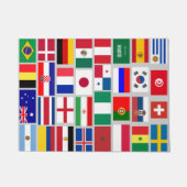 Origineel FOOTBALL SOCCER TEAM FLAGS SYMBOL 2018 Deurmat (Voorkant)