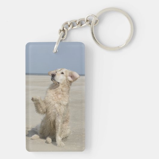 Origineel gedicht en foto van Pet Blauw grijs Sleutelhanger (achterkant)