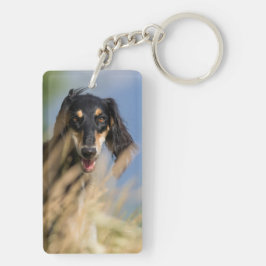 Origineel gedicht en foto's Pet blauw Sleutelhanger