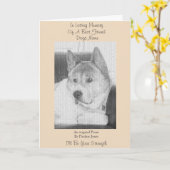 Origineel gedicht voor Loyal Old Dog Sympathy Kaart (Gele Bloem)