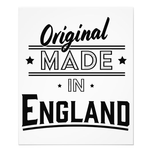 Origineel gemaakt in Engeland Foto Afdruk (Voorkant)