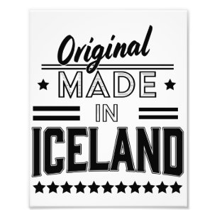 Origineel gemaakt in IJsland Foto afdruk