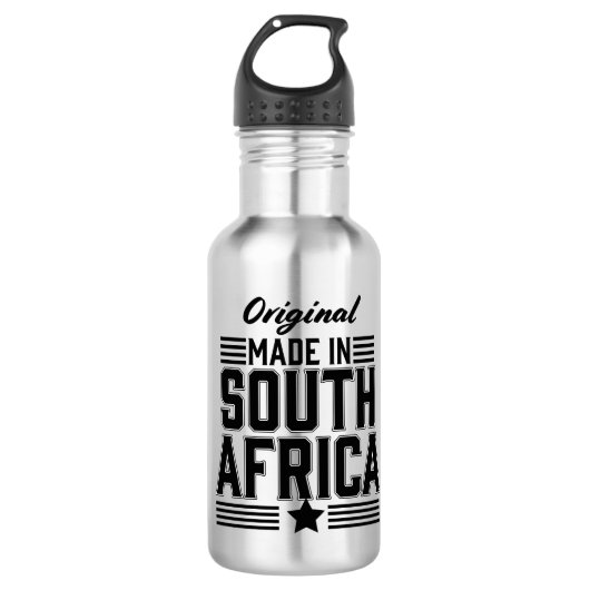 Origineel gemaakt in Zuid-Afrika Waterfles (Voorkant)